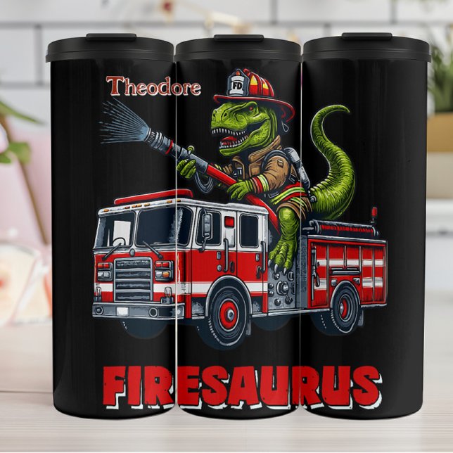 T-Rex Firefighter Design Thermal Tumbler (Creator Uploaded)