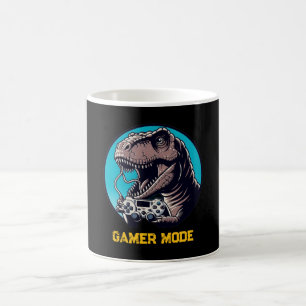 T-Rex Gamer Mode Dinosaur Art Coffee Mug