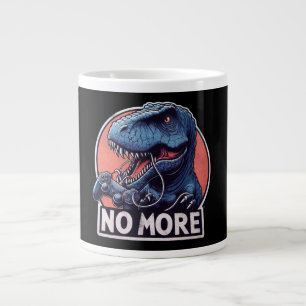 T-Rex Gamer No More Design Large Coffee Mug