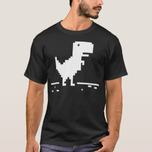 T-Rex Geek Dinosaur Pixel Art No Internet Connecti T-Shirt
