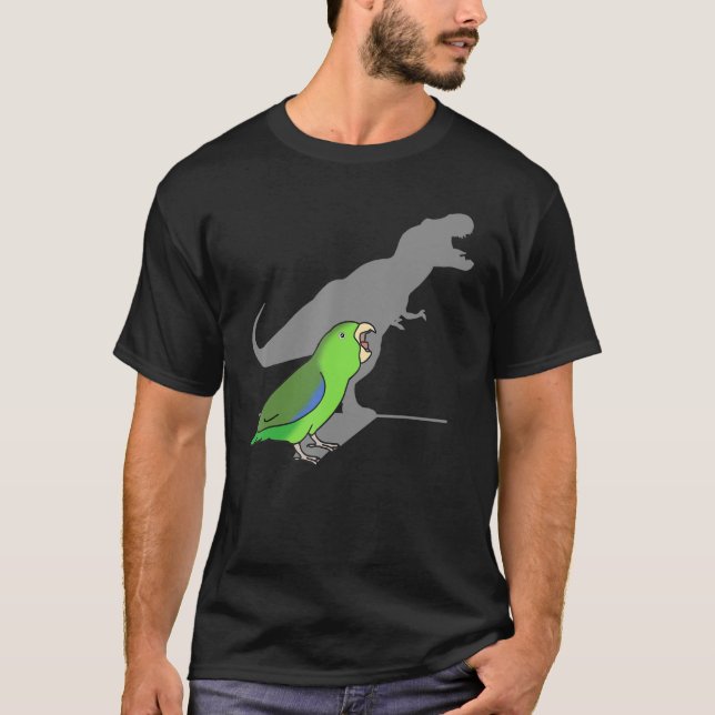 T Rex Green Parrotlet Cute Parakeet Parrot Birb M T-Shirt (Front)