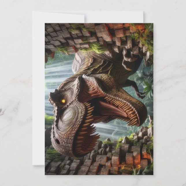 T-Rex Greeting Card (Front)