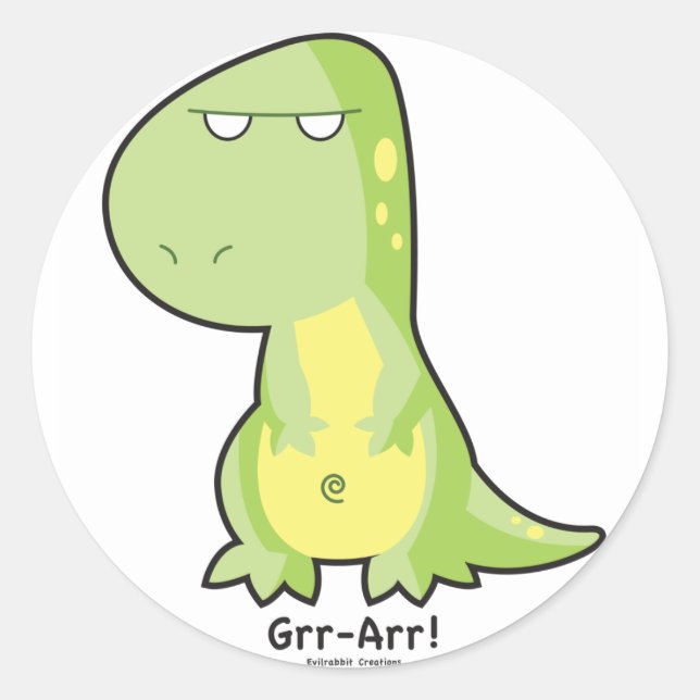 T-Rex Grr Arr Sticker (Front)