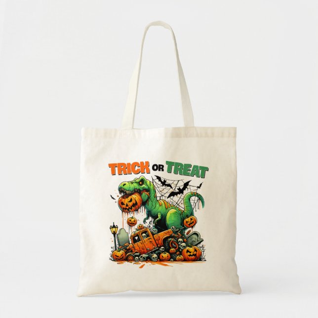 T-Rex Halloween Adventure Trick or Treat Bag (Front)