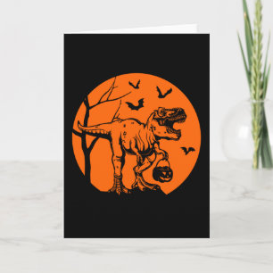 t rex halloween dinosaur gift for him her card