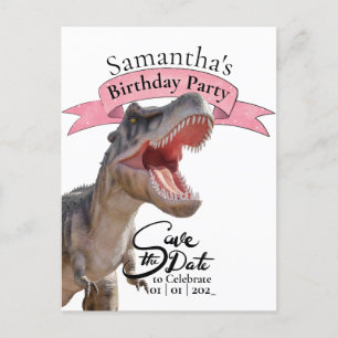 T Rex, Happy Birthday Girl Postcard