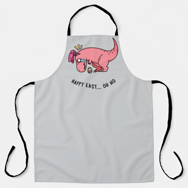 T-Rex Happy Easter Struggle Apron (Front)