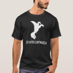 T-Rex Hates Cartwheels Dark T-Shirt<br><div class="desc">Tyrannosaurus Rex hates push-ups,  lifting,  rowing,  duels,  swimming,  bowling,  pushups,  basketball,  masturbating and everything else that sucks with short arms. Hilarious funny parody spoof satire comedy joke dinosaur dinosaurs T rex Trex prehistoric humour.</div>