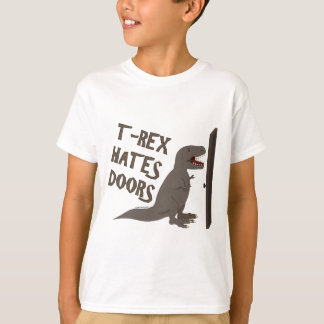 T-Rex Hates Doors T-Shirt