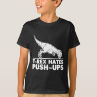 T-rex Hates Push-ups Funny Fitness Workout Cool Gy