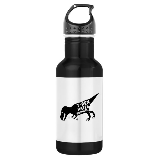 T-Rex Hates Pushups 532 Ml Water Bottle (Front)