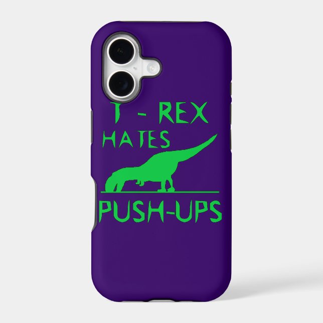 T REX HATES PUSHUPS Funny Dino Design (Back)