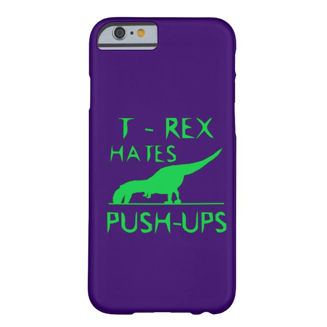 T REX HATES PUSHUPS Funny Dino Design Case-Mate iPhone Case (Back)