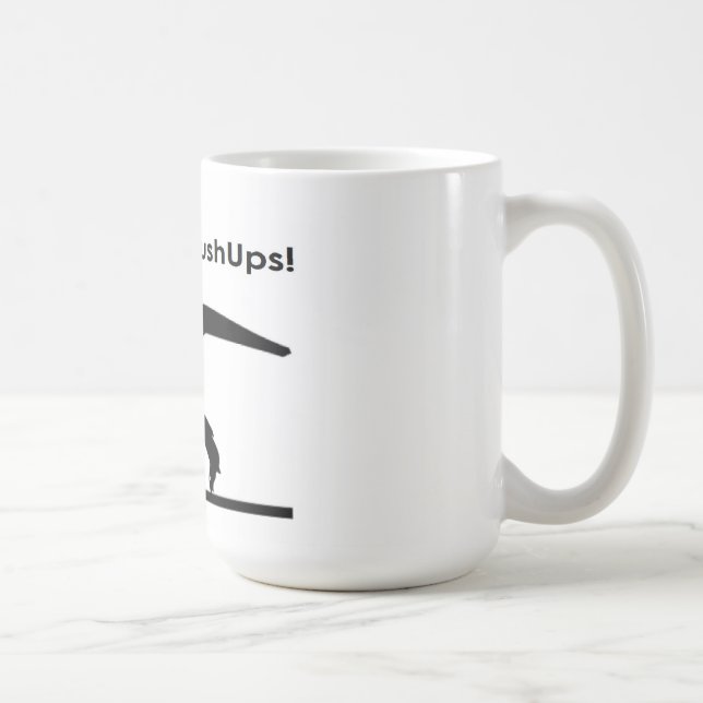 T-Rex Hates Pushups Push ups Humour Funny Coffee Mug (Right)