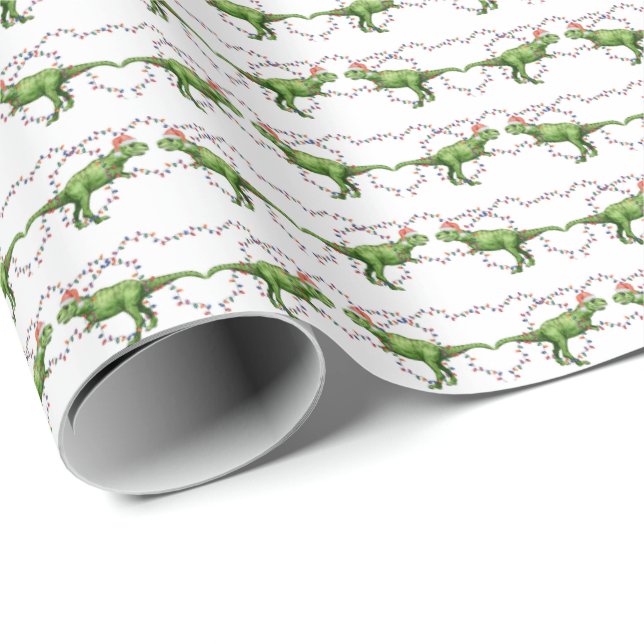 T-Rex Holiday Wrapping Paper (Roll Corner)
