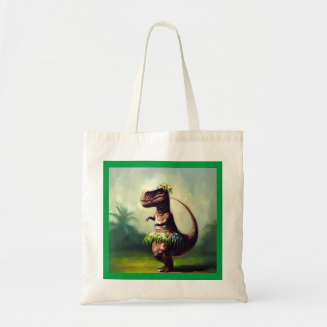 T Rex Hula Dancer Tote Bag (Front)