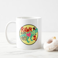 T-Rex in a Top Hat Rawr Means I Love You Funny