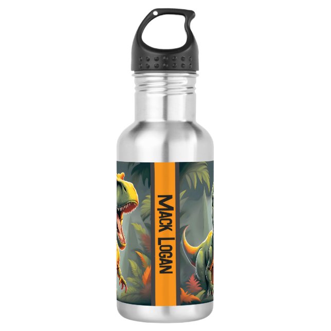 T Rex Jurassic Dinosaur Water Bottle (Front)