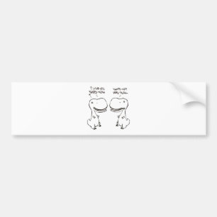 T-rex love bumper sticker