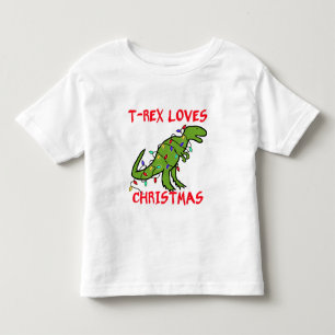 T-Rex Loves Christmas Toddler T-Shirt
