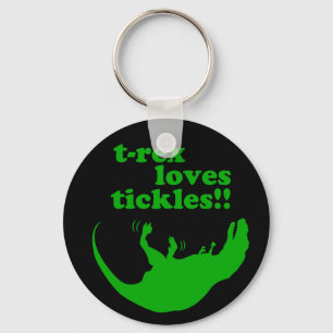 T-rex loves tickles! key ring