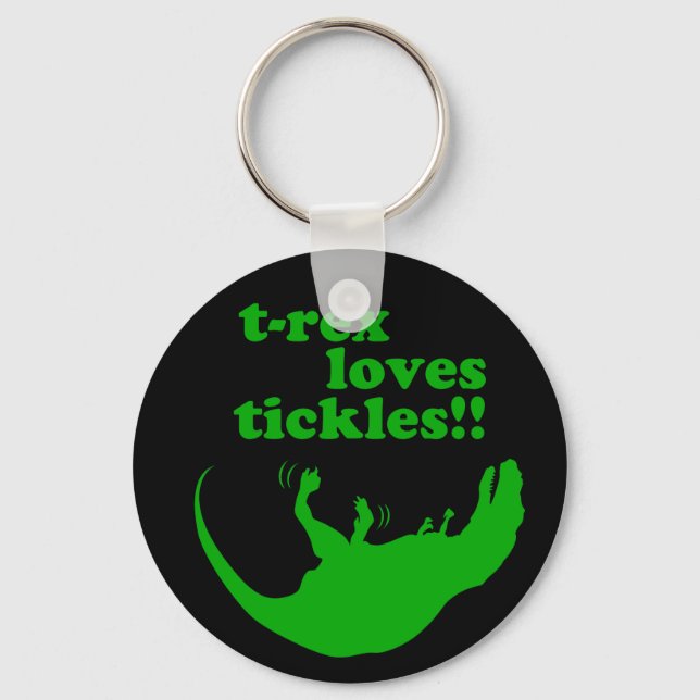 T-rex loves tickles! key ring (Front)