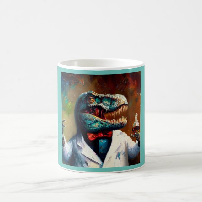 T Rex Mad Scientist Coffee Mug (Center)