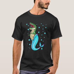 T Rex Mermaid Merrex Dinosaur Magical Ocean Creatu T-Shirt