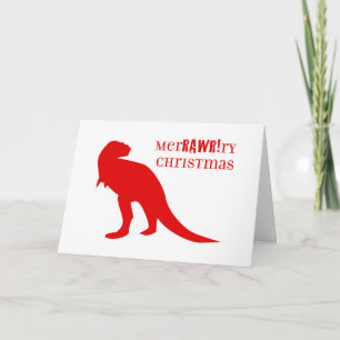 T-Rex MerRAWRry Christmas Holiday Card