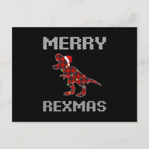 t-rex merry rexmas gift for him her postcard
