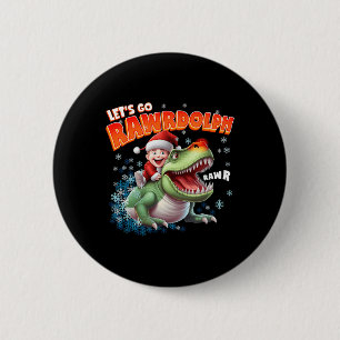 T-Rex Merry Rexmas Rawrdolph Christmas Tees for Ki 6 Cm Round Badge