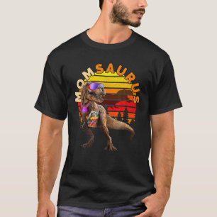 T Rex Mom Beach Retro Vintage Funny Dinosaur Mom T-Shirt