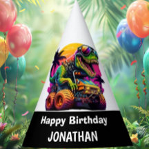 T Rex Monster Truck Happy Birthday 