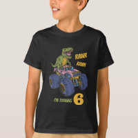 T-Rex Monster Truck Rawr Dinosaur Kids Birthday