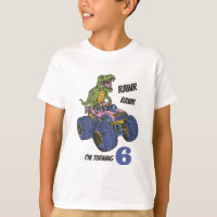 T-Rex Monster Truck Roar Dinosaur Kids Birthday