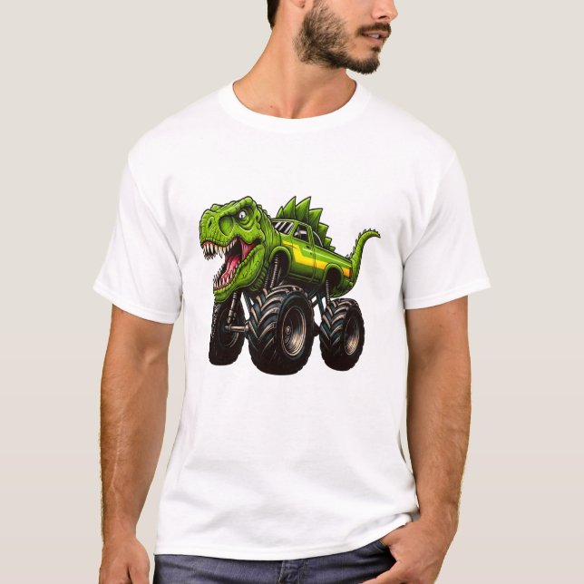 T-Rex Monster Truck T-Shirt (Front)