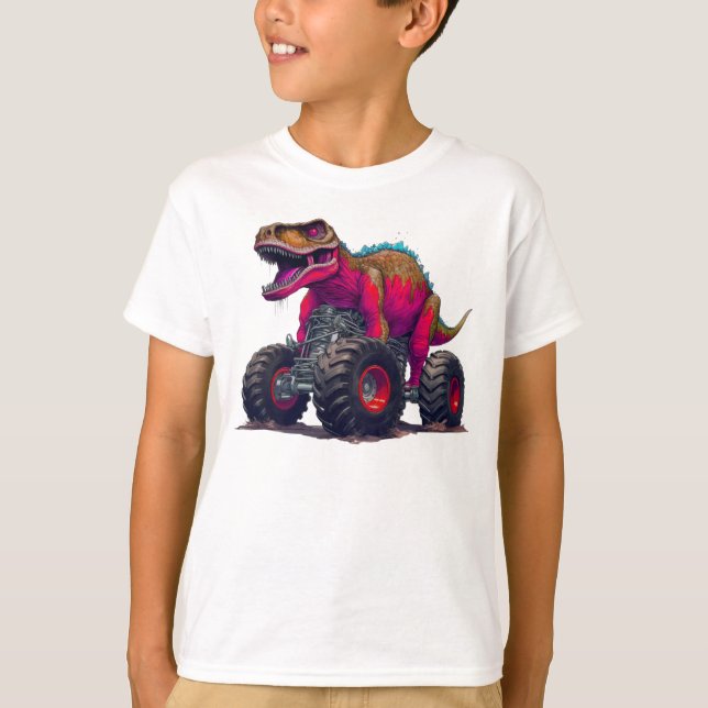 T-Rex Monster Truck T-Shirt (Front)