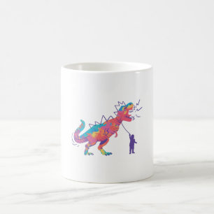 T-Rex on a Leash Coffee Mug
