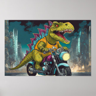 T-Rex on Wheels - Fossil Fuel Poster