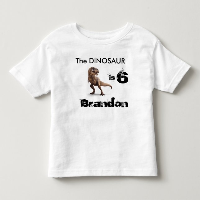 T-Rex Personalised Birthday Tshirt (Front)