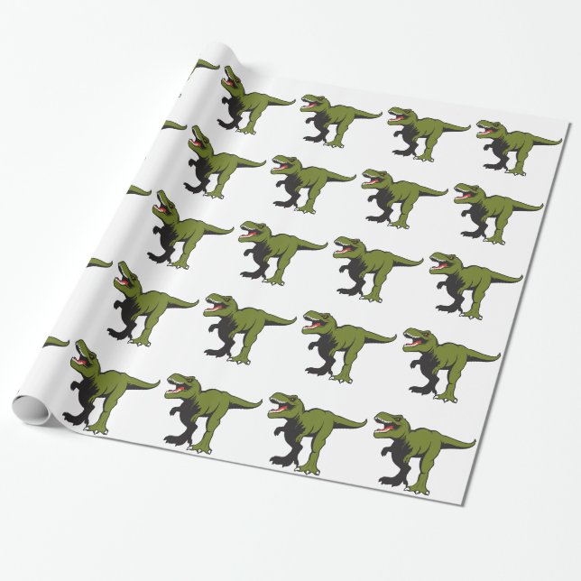 T-Rex Personalised items Wrapping Paper (Unrolled)