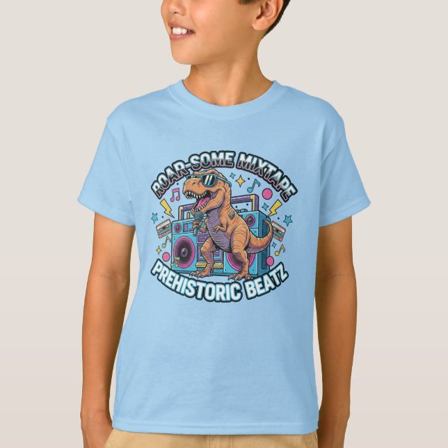T-Rex Prehistoric Roarsome Kids Mixtape Tee (Front)