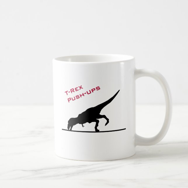 T-Rex Push-ups Coffee Mug (Right)