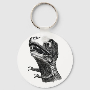 T-Rex Rage Meme - Keychain