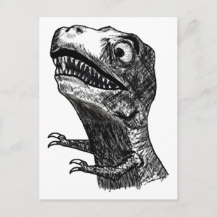 T-Rex Rage Meme - Postcard
