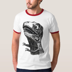 T-Rex Rage Meme - Ringer T-Shirt