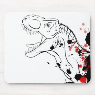 T-Rex (Red and Black) Mouse Mat