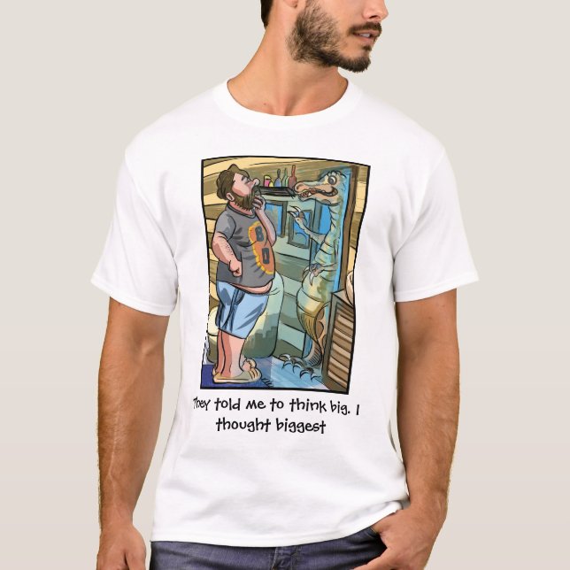 T-Rex Reflection: Think Bigger Than Big T-Shirt (Front)