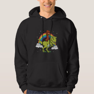 T Rex Riding Dachshund Dog Amp Present Hoodie