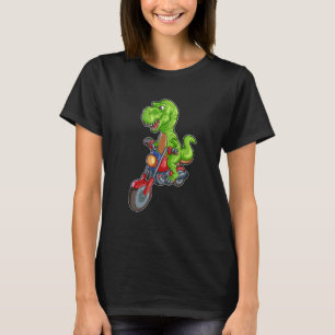 T Rex Riding Motorcycle   Dinosaur Trex Biker 1 T-Shirt